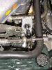 heath Robinson throttle
                                        linkage.